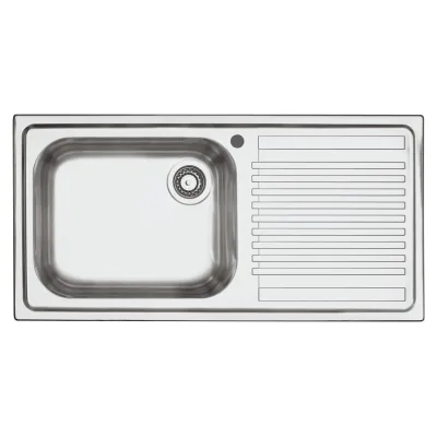Barazza Lavello una vasca con gocciolatoio dx B_FAST 1LFS10D finitura inox satinato da 100x50 cm - IN PROMOZIONE FINO AL 6/07