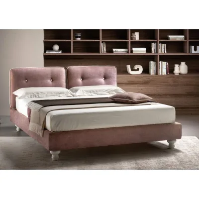 Samoa Letto matrimoniale NICE imbottito con o senza contenitore da 173x220/230 cm