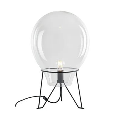 Lampada da tavolo in vetro e metallo, max 60W, 50x90.6cm