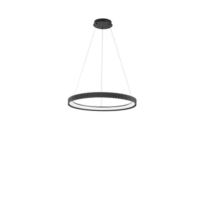 Lampada a sospensione LED Nera in metallo 58W, CCT, 68.5x150cm