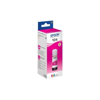 FLACONE INCHIOSTRO PIGMENTATO ORIGINALE EPSON 104 C13T00P340 T104MA MAGENTA ECOTANK ET-2710 70ML