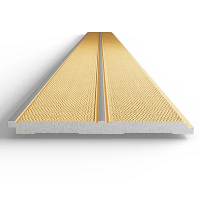 Pannello doga murale 3D decorativo in duropolimero effetto pelle senape e silver  170x12x2800 mm (minimo 5pz)