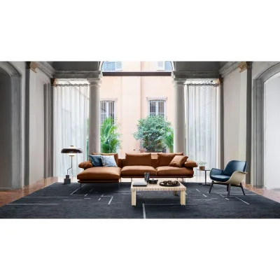 Poltrona Frau Tavolino Kyoto con struttura e piano in legno da 102x50 cm