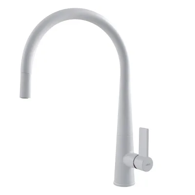 Elleci Miscelatore monocomando con canna girevole e doccetta estraibile ATHENA PLUS MGKATP68 finitura G68 bianco