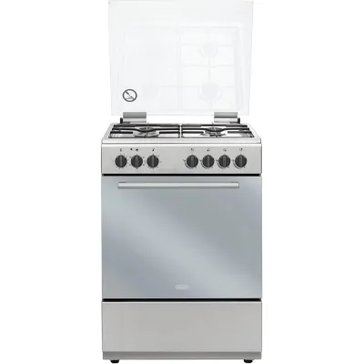 De Longhi Cucina a libera installazione DL664EX a 4 fuochi e forno elettrico in acciaio inox da 60 cm
