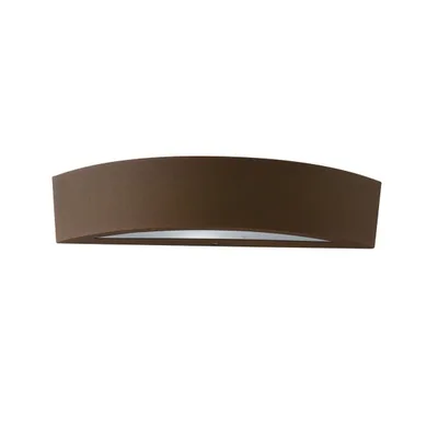 Applique da esterno bronzo moderna in alluminio, 2 luci E14, 36x7.5cm