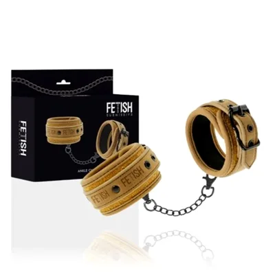 Fetish Premium submissive cavigliere bondage vegano senape imbottite BDSM fetish