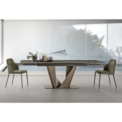 Sedit Tavolo allungabile Silver con struttura in metallo e piano a scelta - IN PROMOZIONE FINO AL 6/07
