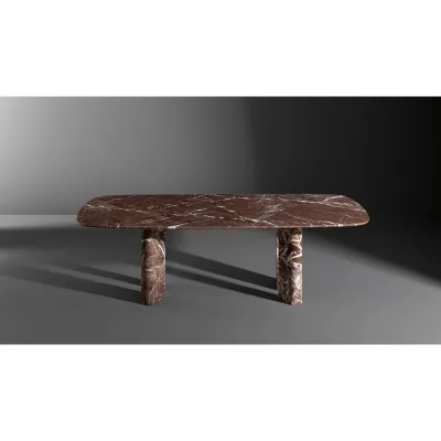 Bonaldo Tavolo fisso Geometric Table con struttura e piano in marmo da 250x112 cm