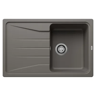 Blanco Lavello una vasca con gocciolatoio SONA 45 S 1527332 finitura grigio vulcano da 78x50 cm - Sopratop