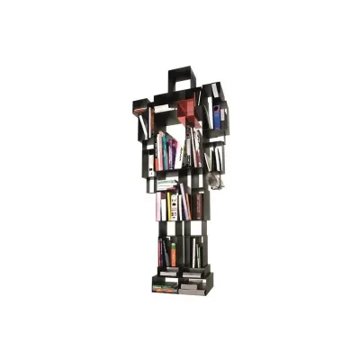 Horm Libreria a giorno bifacciale Robox art. CM9003 in metallo da 81 cm e h. 185 cm