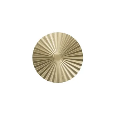 Plafoniera moderna plissettata circolare in metallo oro, 1 LED 20W, CCT, 50x50cm