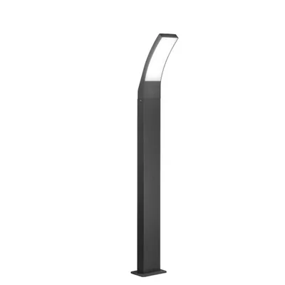 Paletto per esterni antracite in alluminio, LED 12W, CCT, 12x90cm