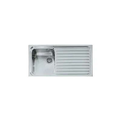 Alpes Lavello semifilo F 599/1V1S con gocciolatoio a destra in acciaio inox da 99x51 cm