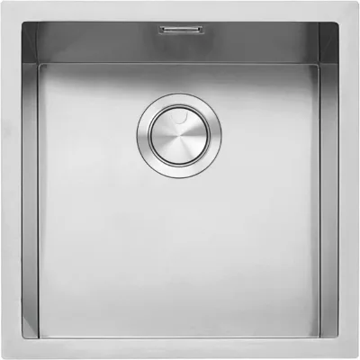 Barazza Lavello sottotop a una vasca R12 1QR40S finitura inox satinato da 43x43 cm