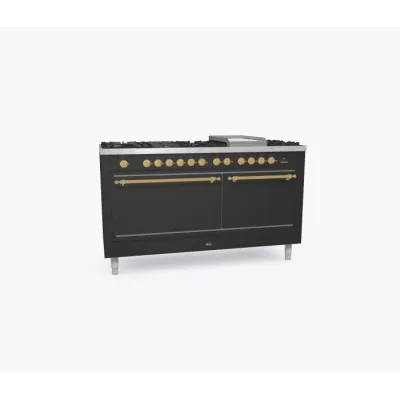 Ilve Cucina P15N da incasso Nostalgie P15FQNE3 doppio forno cieco e piano cottura 9 fuochi con fry top da 150 cm - IN PROMOZIONE FINO AL 6/07