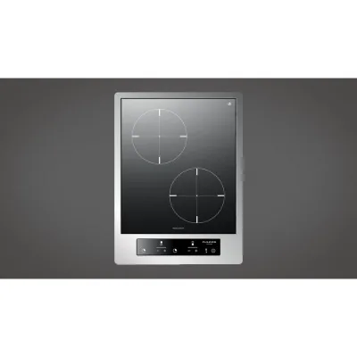 Fulgor Piano cottura a induzione CPH 402 ID TC X/2 finitura vetro nero da 38 cm