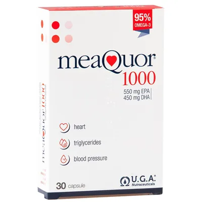 Meaquor 1000 Integratore di Omega-3 EPA DHA 30 Capsule