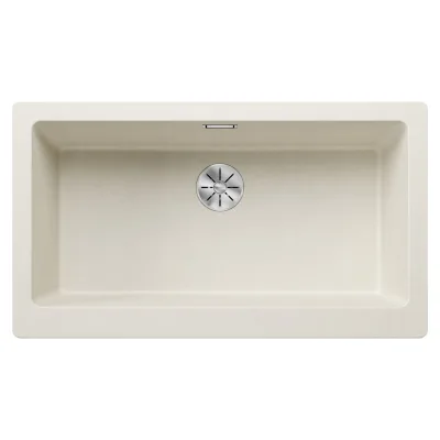 Blanco Lavello una vasca VINTERA XL 9-UF 1526803 finitura soft white da 89.6x51 cm - Filotop/Sottotop