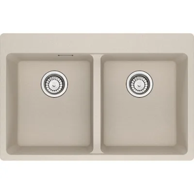 Franke: Lavello due vasche Vasche Sopratop Centro MRG 620-34-34 FTL 114.0661.695 finitura fragranite sahara da 76x50 cm