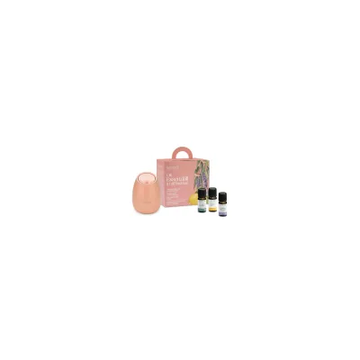 NASOTERAPIA KIT ESSENZIALI IN DIFFUSIONE DIFFUSORE BLOOM ROSA CON OLIO ESSENZIALE BIO