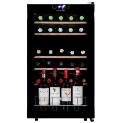 Dunavox Cantina vino a libera installazione Home-30 DXFH-30.80 finitura full glass nero da 48 cm