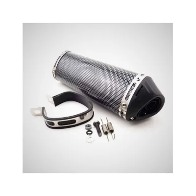 Terminale Scarico 38 mm, per Pit Bike, Minimoto, Carbon Look