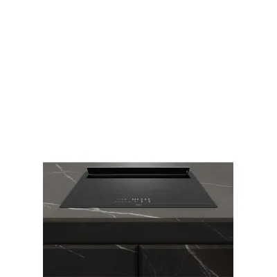 Airforce Piano cottura a induzione con cappa aspirante INNOVA SLIM PLUS 90 A PETRA AF000024 finitura nero opaco da 90 cm