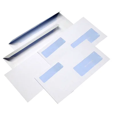 Busta da lettera con finestra per imbustamento automatico Bianca - 114x229mm, 80gr, 500pz
