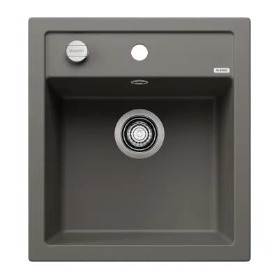 Blanco Lavello una vasca DALAGO 45 1527242 finitura grigio vulcano da 46.5x51 cm - Sopratop
