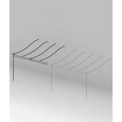 Unopiù Pergola addossata TIBISCO senza copertura da 376x321/369/393 cm - IN PROMOZIONE FINO AL 6/07