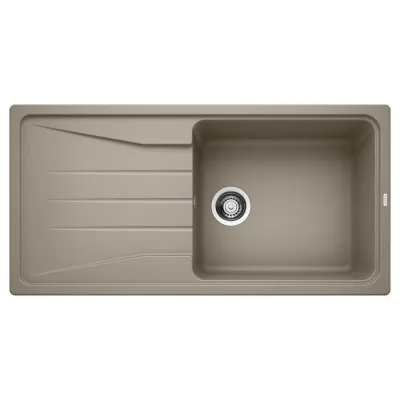 Blanco | Lavello una vasca con gocciolatoio SONA XL 6 S 1519696 finitura tartufo da 100x50 cm - Sopratop