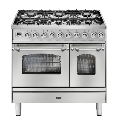 Ilve Cucina PD09N da incasso Nostalgie PD096DNE3 doppio forno e piano cottura 6 fuochi con dual da 90 cm - IN PROMOZIONE FINO AL 6/07