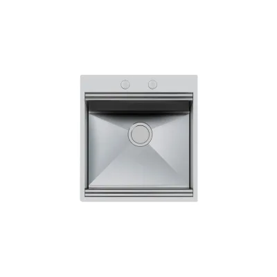 Foster Lavello una vasca 1011 050 finitura acciaio inox da 51.8x56 cm