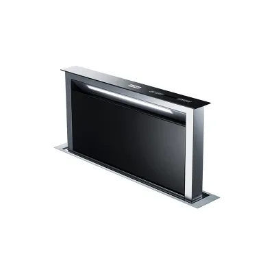 Franke: Cappa telescopica da piano DownDraft FDW 908 IB XS 110.0365.588 finitura cristallo nero/inox da 88 cm