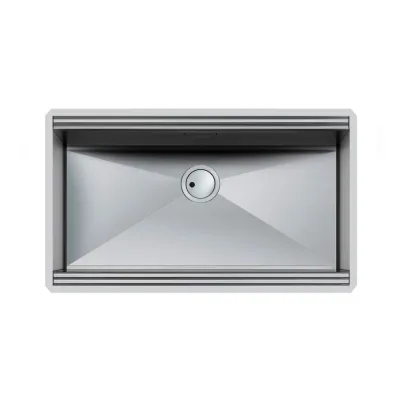 Foster Lavello una vasca 1014 850 finitura acciaio inox da 83.8x50 cm