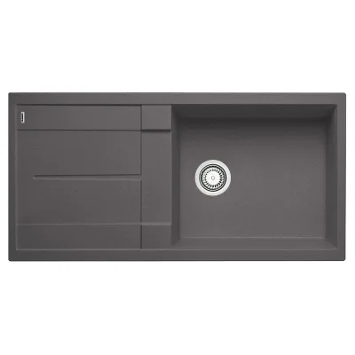 Blanco Lavello una vasca con gocciolatoio METRA XL 6 S 1518880 finitura grigio roccia da 100x50 cm - Sopratop