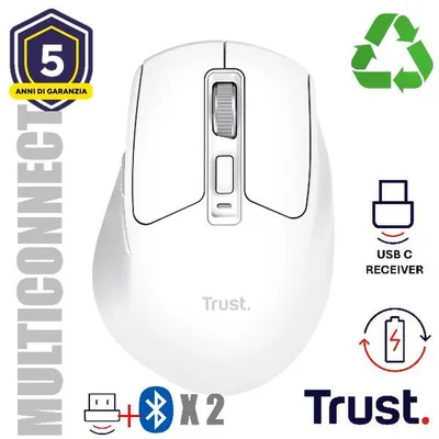 NIVEN COMFORT MULTI-WRLS MOUSE WHT 26022