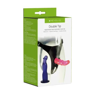 Me You Us Double Tip Strap On 2 Dildo 18/18,5 cm Imbracatura Regolabile