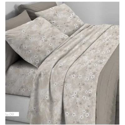Completo lenzuola in flanella Sogno - Zambaiti azzurro / matrimoniale 270x300/180x200+27/2federe 52x82cm