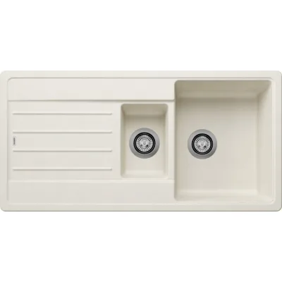 Blanco Lavello una vasca con vaschetta e gocciolatoio LEGRA 6 S 1527088 finitura soft white da 100x50 cm - Sopratop
