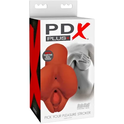 Masturbatore Vagina Ano PDX + Brown realistico Ultra morbido Suction profondo