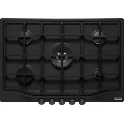 PRONTA CONSEGNA - Franke: Piano cottura a gas Country 750 FCH 755 4G TC C 106.0691.512 finitura black matt da 75 cm