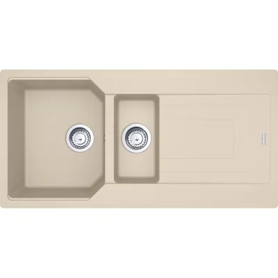 Franke Lavello una vasca con vaschetta e gocciolatoio Urban Incasso UBG 651 114.0686.778 in fragranite avena da 100x50 cm