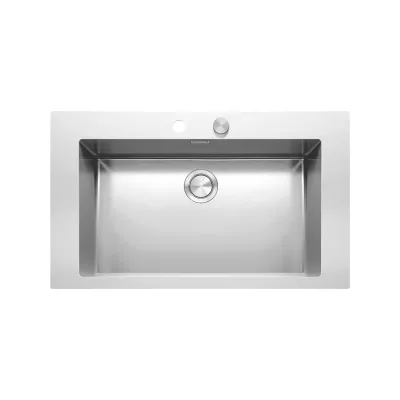 Barazza Lavello una vasca MOOD 1LMDR91 finitura inox satinato da 86x51 cm - IN PROMOZIONE FINO AL 6/07