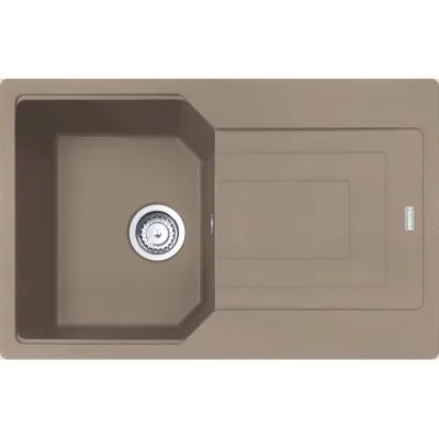 PRONTA CONSEGNA - Franke: Lavello una vasca con gocciolatoio Urban Incasso UBG 611-78 114.0686.750 finitura fragranite oyster da 78x50 cm