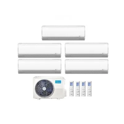 Climatizzatore Condizionatore MIDEA Penta Split serie BREEZELESS+ inverter da 9000+9000+9000+9000+12000 con M5O-42FN8 -Q R-32 Wi-Fi Integrato 9+9+9+9+12 A++/A+