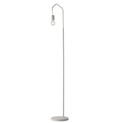 Piantana moderna in metallo bianco, lampadina E27, 29.5x165cm