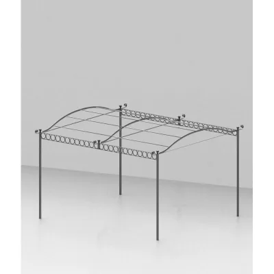 Unopiù Pergola autoportante TIBISCO senza copertura da 376x366/413 cm