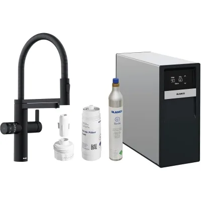 Blanco Miscelatore semi-professionale a doppio comando DRINK.SODA EVOL-S PRO 1526633 finitura Total Black